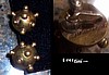 SOLD Hubert Harmon Brass Sputnik Earrings