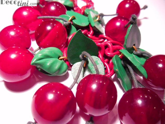 Juicy Cherries Bakelite Necklace