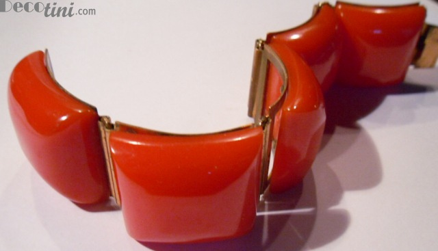 SOLD Orange Chuckles Bakelite Bracelet.