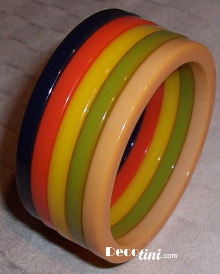 SOLD Stack of Sliced Bangles - 5