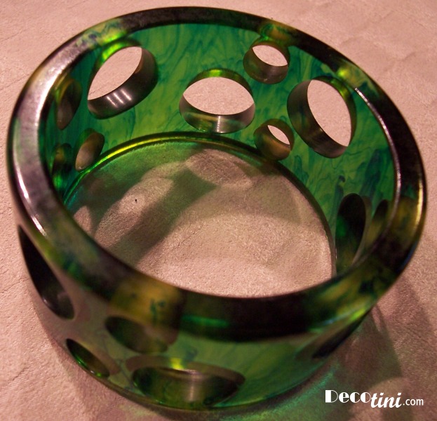 Swiss Cheese Bakelite Dot Bangle