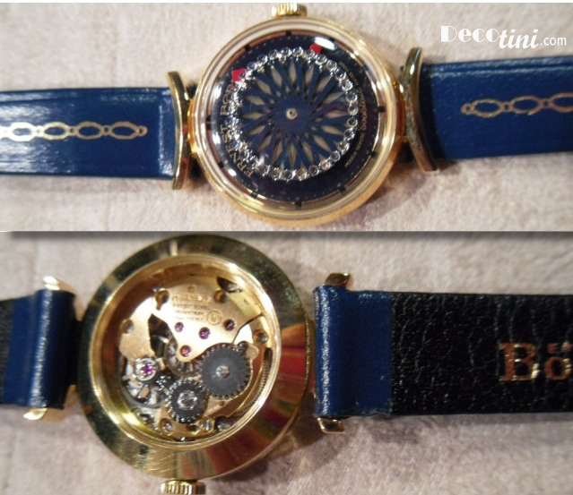 SOLD New Old Stock Ladies BLUE Borel Cocktail Watch 