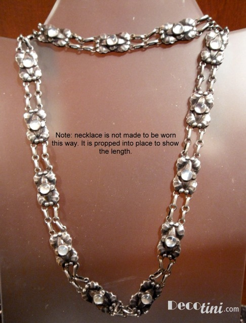 Georg Jensen Design #2 Moonstone Opera Length Necklace