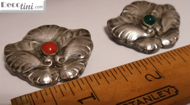 Georg Jensen Brooch #107 with Coral