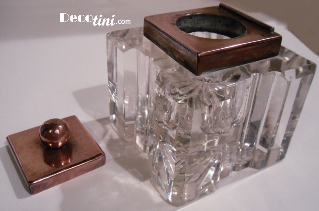 Kalo Arts & Crafts Copper Inkwell & Tray