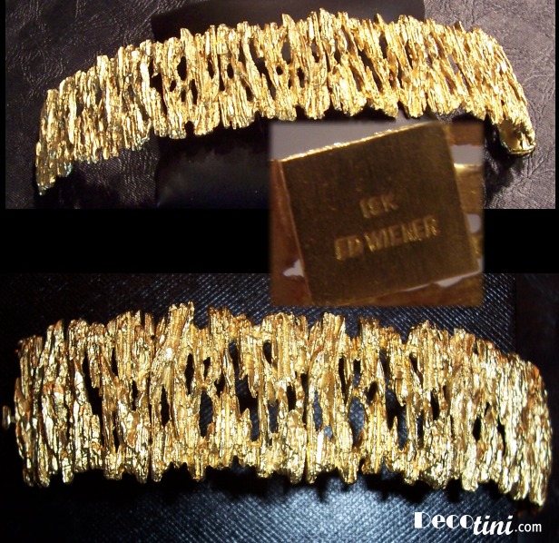 Important Ed Wiener Heavy 18K Gold Bracelet-SOLD