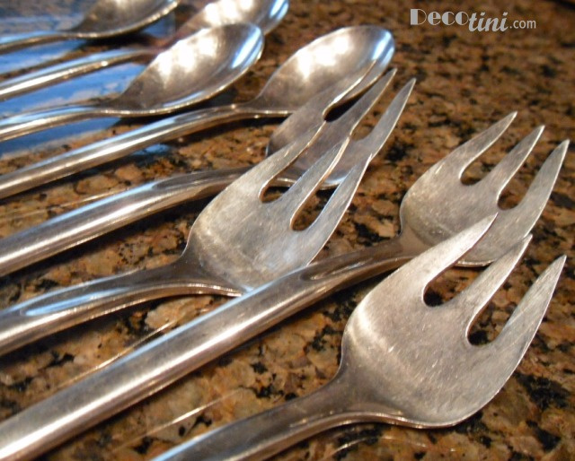 Anton Michelsen Modernist TULIP Sterling Silverware. 4 Spoons 4 Forks