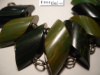 Shades of Green Bakelite Sliced Link Bracelet