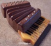 Wood and Bakelite Accordion Pin