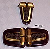 Carved Bakelite Buckle & Clip