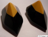 Bakelite "Candy Corn" Clips.