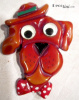 Googley Eyes Carved Dog Pin #2