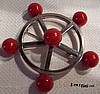 Red Bakelite Nautical Pin