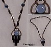Blue Glass Deco Necklace