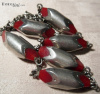 SOLD Red Galalith + Chrome Industrial Necklace