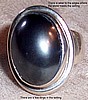 Harald Nielsen Sterling & Hematite Ring 46A