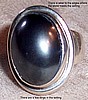 Harald Nielsen Sterling & Hematite Ring 46A