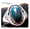 Kalo Bloodstone Art Deco Sterling Ring