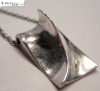 Alfred Karram Modernist Sterling Dimensional Pendant 