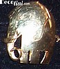 ORB Elephant Pin - Sterling vermeil