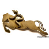 sold - Evald Nielsen Jockey & Horse Sterling Brooch. Denmark