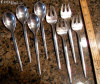 Anton Michelsen Modernist TULIP Sterling Silverware. 4 Spoons 4 Forks