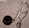 Henning Ulrichsen Denmark Sterling + Onyx Saturn Pendant