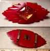 Red Bakelite + Stardust Diamond  Buckle